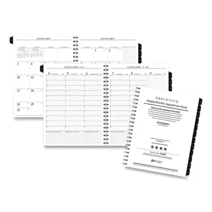 AT-A-GLANCE® Executive Weekly/Monthly Planner Refill with 15-Minute Appointments, 11 x 8.25, White Sheets, 12-Month (Jan to Dec): 2025