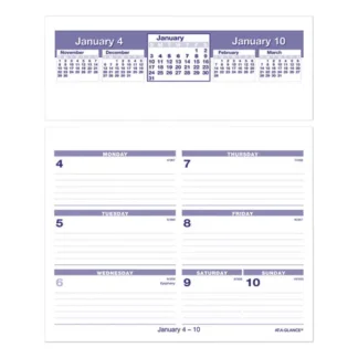 AT-A-GLANCE® Flip-A-Week Desk Calendar Refill, 7 x 6, White Sheets, 12-Month (Jan to Dec): 2025