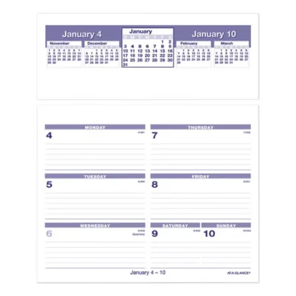 AT-A-GLANCE® Flip-A-Week Desk Calendar Refill, 7 x 6, White Sheets, 12-Month (Jan to Dec): 2025