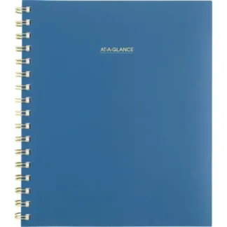 AT-A-GLANCE® Harmony Weekly/Monthly Poly Planner, 8.88 x 7.69, Blue/Gold Cover, 13-Month (Jan to Jan): 2025 to 2026