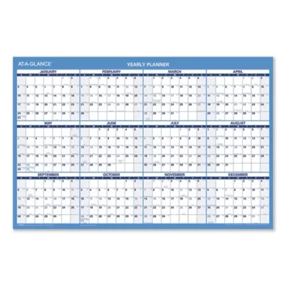 AT-A-GLANCE® Horizontal Reversible/Erasable Wall Planner, 12-Month, 2025