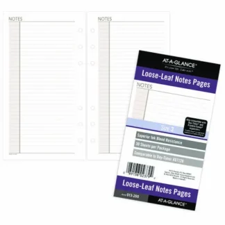 AT-A-GLANCE® Lined Notes Pages for Planners/Organizers, 6.75 x 3.75, White, Undated, 30 Sheets