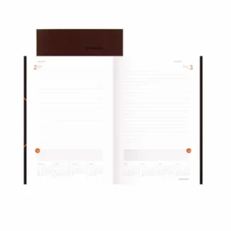AT-A-GLANCE® One-Day-Per-Page Planning Notebook, 9 x 6, Dark Brown/Orange Cover, 12-Month (Jan to Dec): 2025