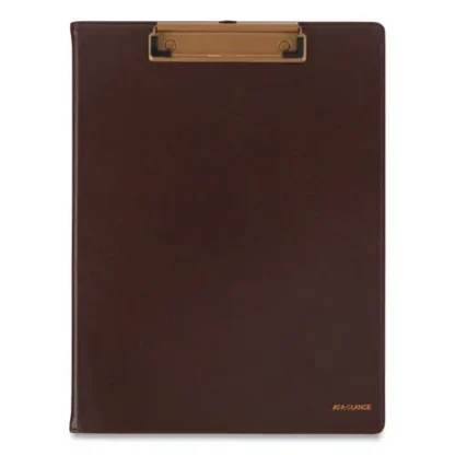 AT-A-GLANCE® Signature Collection Monthly Clipfolio, 11 x 8, Distressed Brown Cover, 13-Month: Jan 2025 to Jan 2026