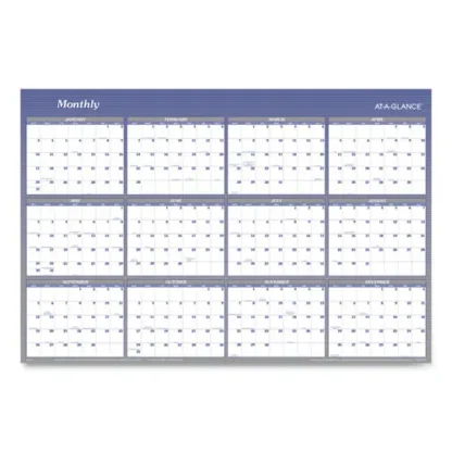 AT-A-GLANCE® Vertical/Horizontal Erasable Quarterly/Monthly Wall Planner, 12-Month (Jan to Dec) 2025