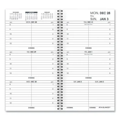 AT-A-GLANCE® Weekly Appointment Book Refill, Hourly Ruled, 2025, 6.25" x 3.25", White, 12-Month (Jan-Dec)