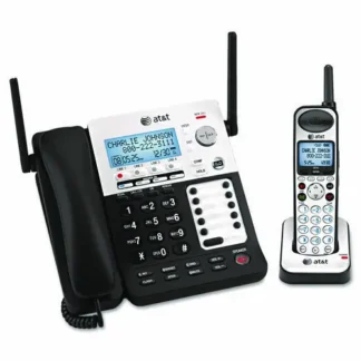AT&T® SB67138 DECT 6.0 Phone/Answering System, 4 Line, 1 Corded/1 Cordless Handset