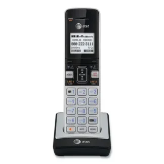 AT&T® TL86003 Cordless Telephone Handset for the TL86103 System, Silver/Black