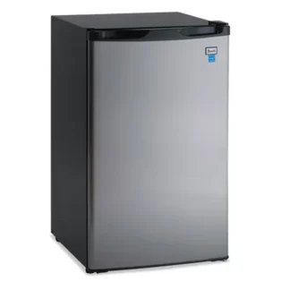 Avanti 4.4 CF Refrigerator, Black/Stainless Steel, 19.5"W x 22"D x 33"H