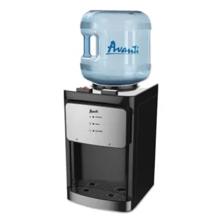 Avanti Counter Top Thermoelectric Hot and Cold Water Dispenser, Black/Stainless Steel, 12" x 13" x 20"
