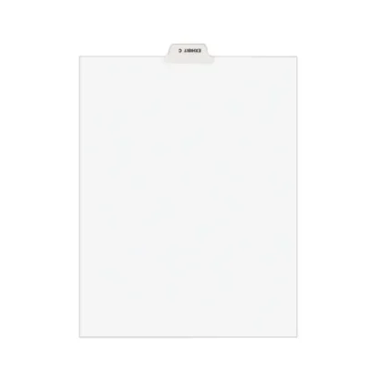 Avery® Avery-Style Preprinted Legal Bottom Tab Divider, 26-Tab, Exhibit C, 11 x 8.5, White, 25/PK