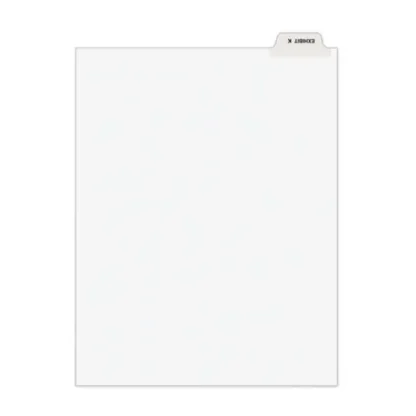 Avery® Avery-Style Preprinted Legal Bottom Tab Divider, 26-Tab, Exhibit K, 11 x 8.5, White, 25/Pack