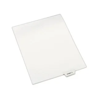 Avery® Avery-Style Preprinted Legal Bottom Tab Dividers, 26-Tab, Exhibit S, 11 x 8.5, White, 25/Pack