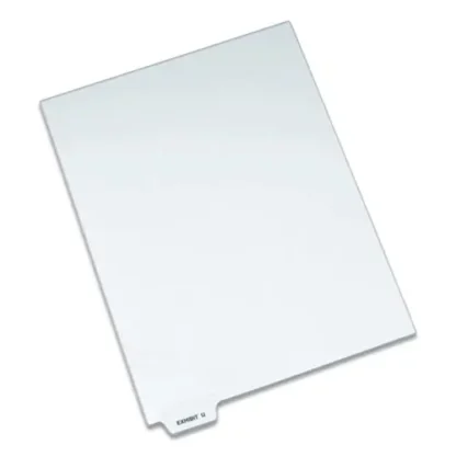 Avery® Avery-Style Preprinted Legal Bottom Tab Dividers, Exhibit U, 26-Tab, 11 x 8.5, White, 25/Pack