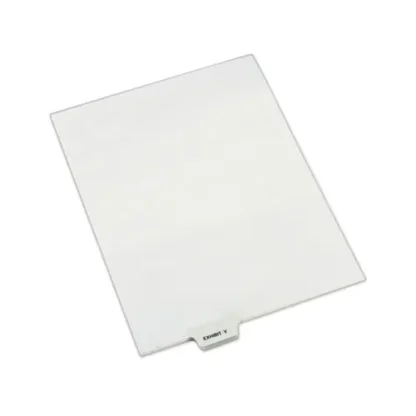 Avery® Avery-Style Preprinted Legal Bottom Tab Dividers, 26-Tab, Exhibit V, 11 x 8.5, White, 25/Pack