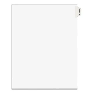 Avery® Avery-Style Preprinted Legal Side Tab Divider, 26-Tab, Exhibit A, 11 x 8.5, White, 25/Pack (1371)