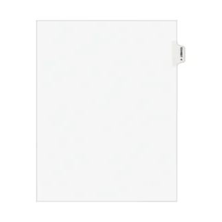 Avery® Avery-Style Preprinted Legal Side Tab Divider, Exhibit V, 26-Tab, 11 x 8.5, White, 25/Pack (1392)