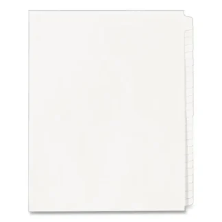 Avery® Blank Tab Legal Exhibit Index Divider Set, 25-Tab, 11 x 8.5, White, 1 Set