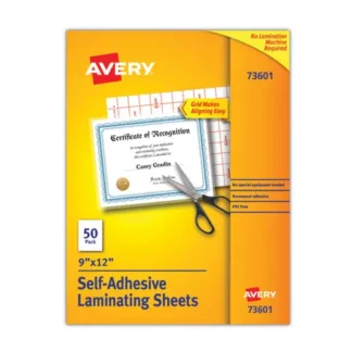 Avery® Clear Self-Adhesive Laminating Sheets