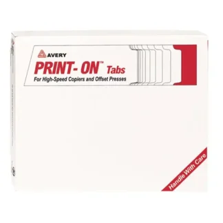 Avery® Customizable Print-On Dividers, For Xerox 4135 Copiers and Docutech, 3-Hole Punched, 5-Tab, 11 x 8.5, White, 30 Sets