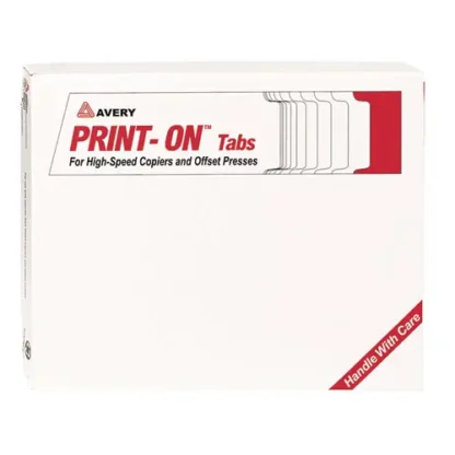 Avery® Customizable Print-On Dividers, For Xerox 4135 Copiers and Docutech, 3-Hole Punched, 5-Tab, 11 x 8.5, White, 30 Sets