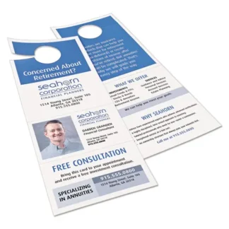 Avery® Door Hanger with Tear-Away Cards, 97 Brightness, 65 lb Cover, White, 2 Hangers per Sheet, 40 Sheets per Pack