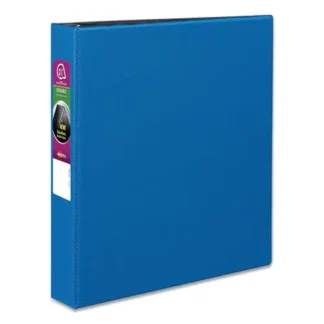 Avery® Durable Non-View Binder with DuraHinge and Slant Rings, 1.5" Capacity, Blue