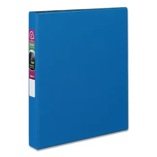 Avery® Durable Non-View Binder with DuraHinge and Slant Rings, 3 Rings, 1" Capacity, 11 x 8.5, Blue