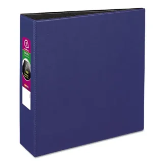 Avery® Durable Non-View Binder with DuraHinge and Slant Rings, 3" Capacity, Blue