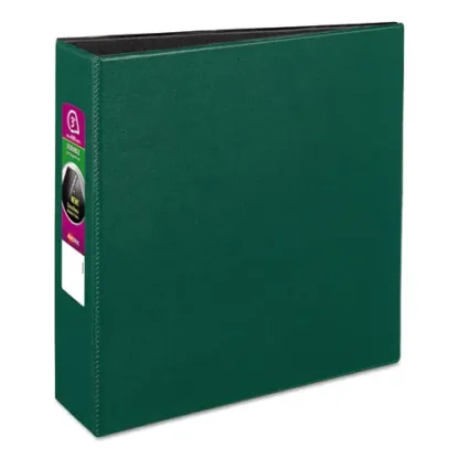 Avery® Durable Non-View Binder with DuraHinge and Slant Rings, 3" Capacity, Green