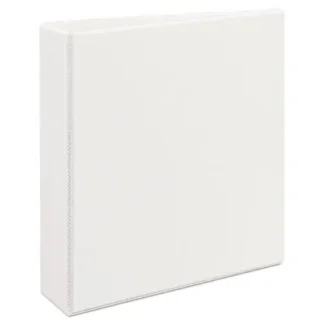 Avery® Durable View Binder with DuraHinge and EZD Rings, 3 Rings, 2" Capacity, 11 x 8.5, White, (9501)