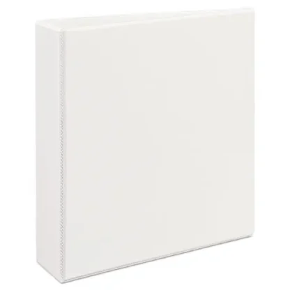 Avery® Durable View Binder with DuraHinge and EZD Rings, 3 Rings, 2" Capacity, 11 x 8.5, White, (9501)