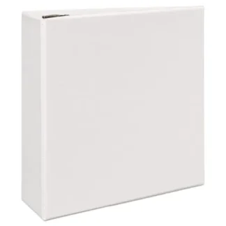Avery® Durable View Binder with DuraHinge® and EZD® Rings, 4" Capacity, White, 3-Ring, 11 x 8.5, (9801)