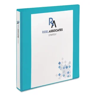 Avery® Durable View Binder with DuraHinge and Slant Rings, 3 Rings, 1" Capacity, 11 x 8.5, Aqua