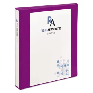 Avery® Durable View Binder with DuraHinge and Slant Rings, 3 Rings, 1" Capacity, 11 x 8.5, Purple
