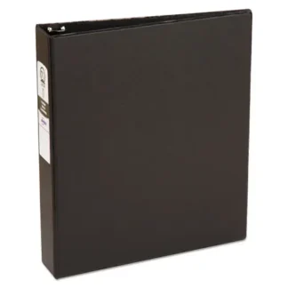 Avery® Economy Non-View Binder with Round Rings, 3 Rings, 1.5" Capacity, 11 x 8.5, Black, (3401)