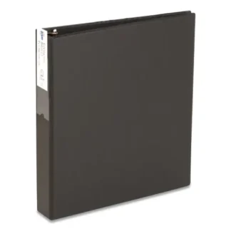 Avery® Economy Non-View Binder with Round Rings, 3 Rings, 1.5" Capacity, 11 x 8.5, Black (4401)