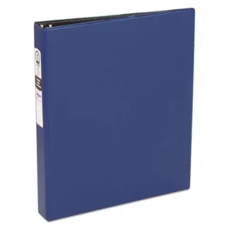 Avery® Economy Non-View Binder with Round Rings, 1" Capacity, Blue, 11 x 8.5 inches, 3-Ring, (3300)