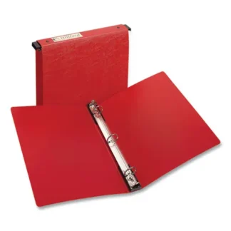 Avery® Hanging Storage Flexible Non-View Binder with Round Rings, 1" Capacity, 3 Rings, Red, 11 x 8.5