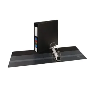 Avery® Heavy-Duty Non-View Binder with DuraHinge, Three Locking One Touch EZD Rings, Spine Label Holder, 3" Capacity, Black
