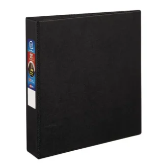 Avery® Heavy-Duty Non-View Binder with DuraHinge and One Touch EZD Rings, 3 Rings, 1.5" Capacity, 11 x 8.5, Black