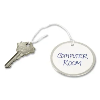 Avery® Heavyweight Stock Metal Rim Tags, 2.25" dia, White, 500/Box