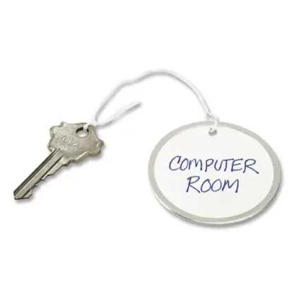 Avery® Heavyweight Stock Metal Rim Tags, 2.25" dia, White, 500/Box