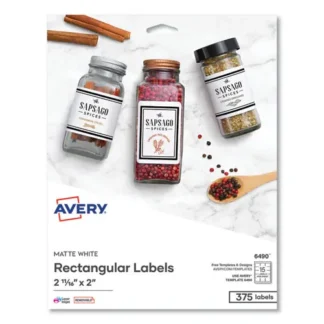 Avery® Laser/Inkjet 3.5" Diskette Labels, White, 375/Pack