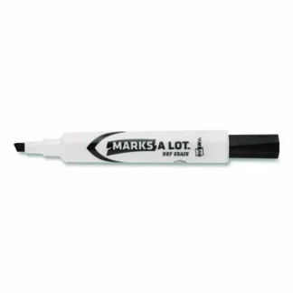 Avery® MARKS A LOT Desk-Style Dry Erase Markers, Broad Chisel Tip, Black