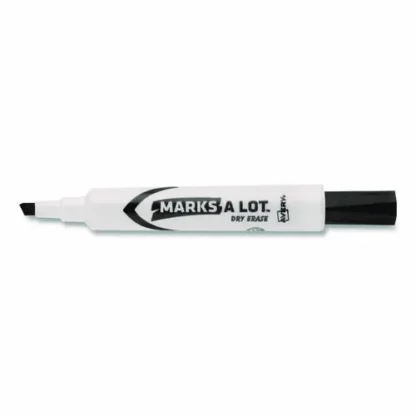Avery® MARKS A LOT Desk-Style Dry Erase Markers, Broad Chisel Tip, Black