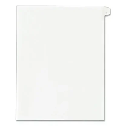 Avery® Preprinted Legal Exhibit Side Tab Index Dividers, Allstate Style, 10-Tab, Number 1, 11 x 8.5, White, 25/Pack