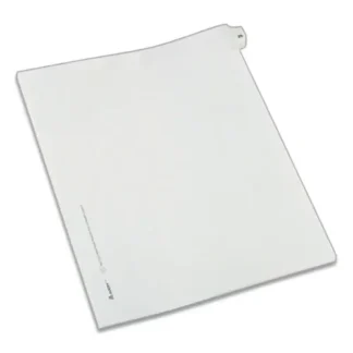 Avery® Preprinted Legal Exhibit Side Tab Index Dividers, Allstate Style, 10-Tab, Number 25, White, 25/Pack