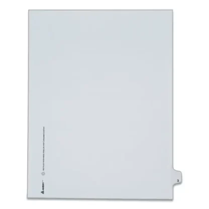 Avery® Preprinted Legal Exhibit Side Tab Index Dividers, Allstate Style, 10-Tab, Number 3, 11 x 8.5, White, 25/Pack