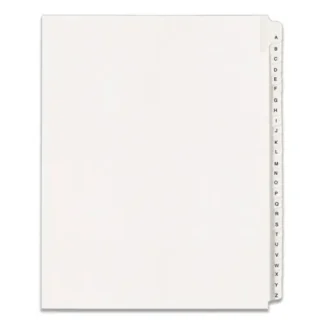 Avery® Preprinted Legal Exhibit Side Tab Index Dividers, Allstate Style, 26-Tab, A to Z